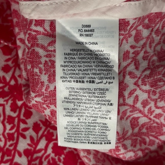 BODEN Women’s Linen Puff Sleeve Mini Shift Dress - Picture 13 of 16